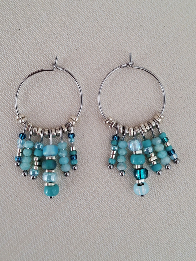 Créoles Osiris - vert argenté