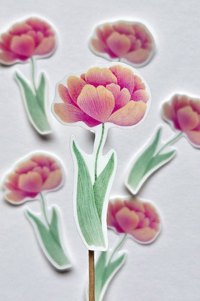 Sticker Fleur Tulipe