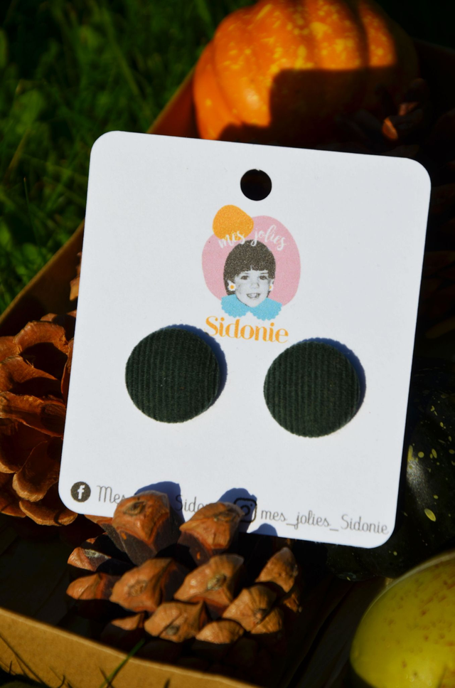 Mini Sidonie velours vert cotelé