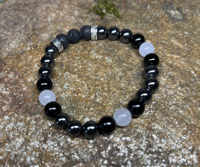 R.99 Tourmaline, A. Marine et Hématite 