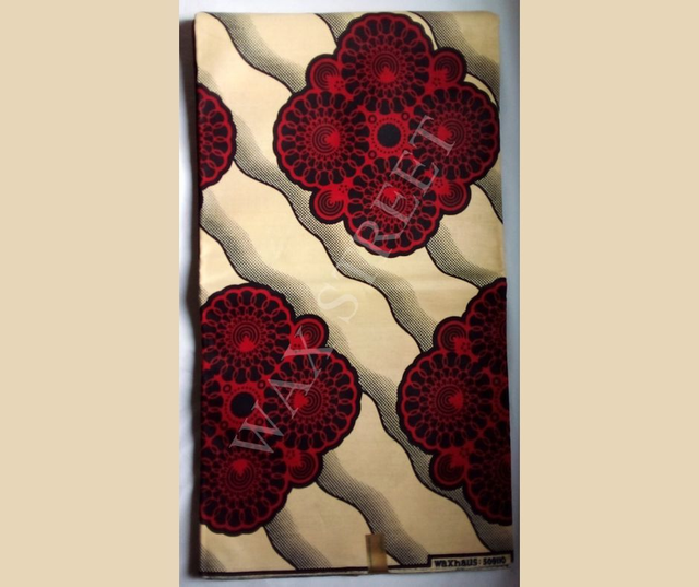 “Fleurs Royales” Tissu Wax Africain – 6 Yards (≈ 5,48 m) – Qualité Supérieure