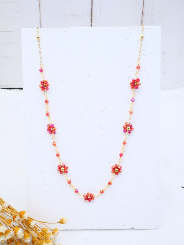Collier marguerite perle 