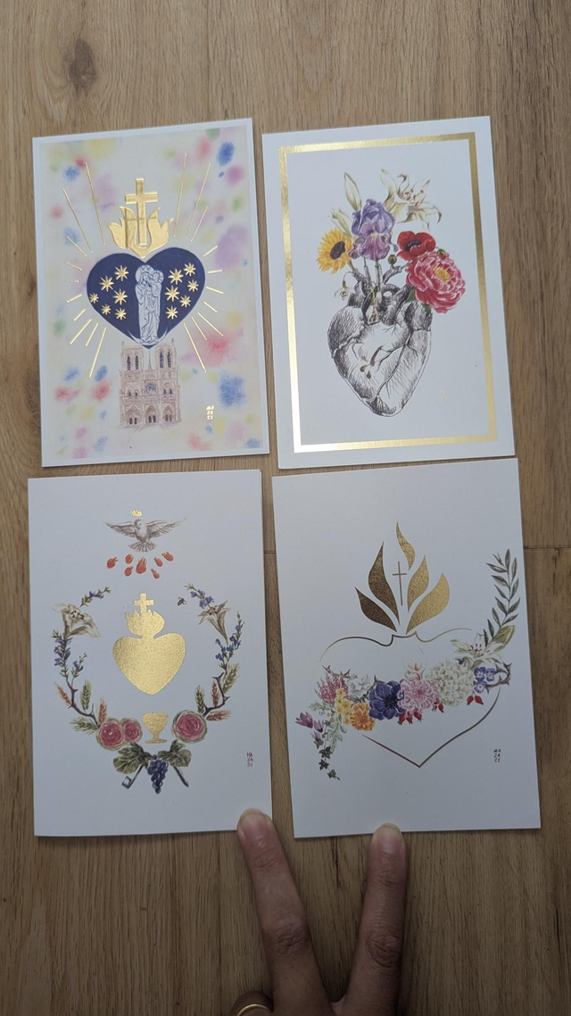 Lot n°2 4 cartes avec défauts 