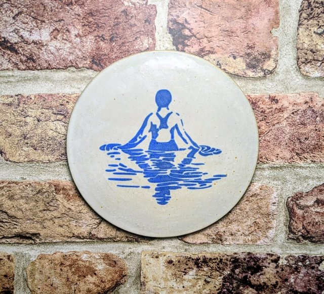 Swimmer Stoneware Hanging Wall Plate