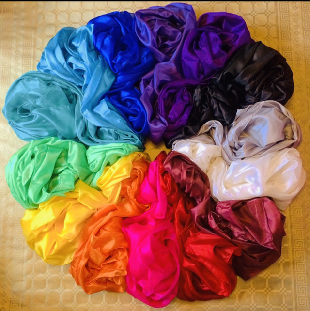 Bannières unies soie légère ou semi légère