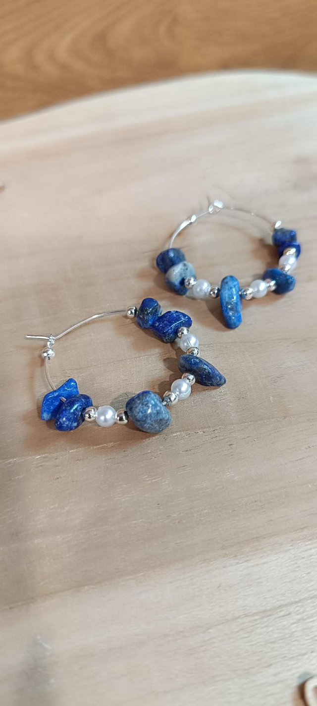 Boucles d'oreilles - Pierre naturelle argent