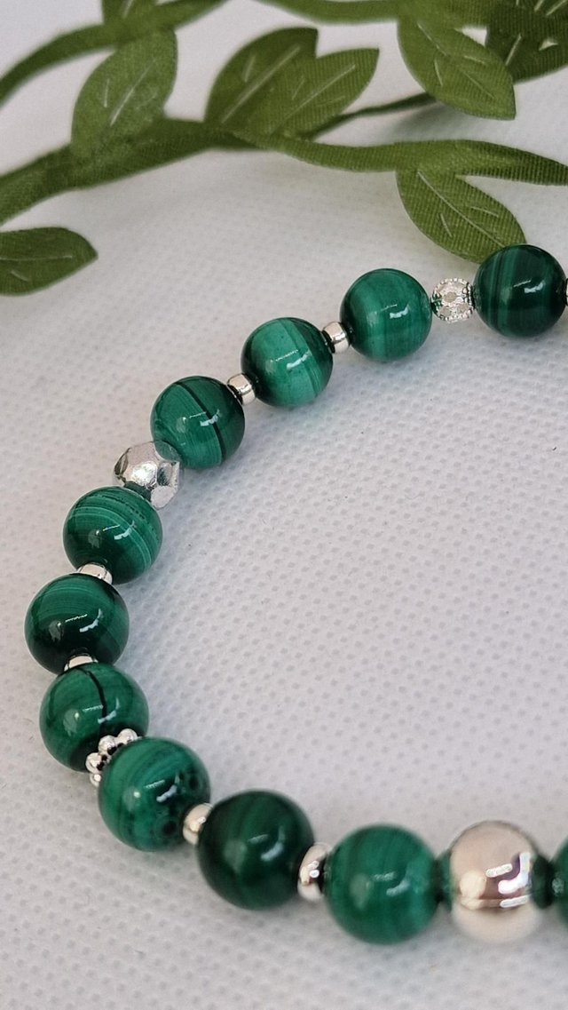 Bracelet Malachite en 0,8 cm
