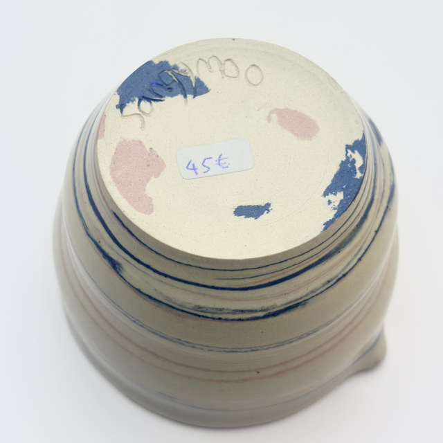 Bol à Matcha Ciel Rose Terre Mêlée | Bol en Céramique Fait Main | Idée Cadeau Amateur de Thé