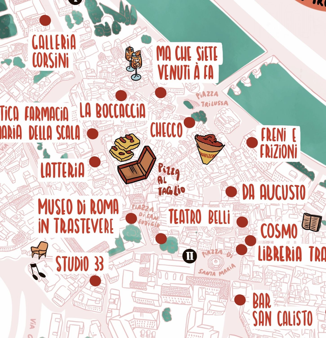 Map of Trastevere