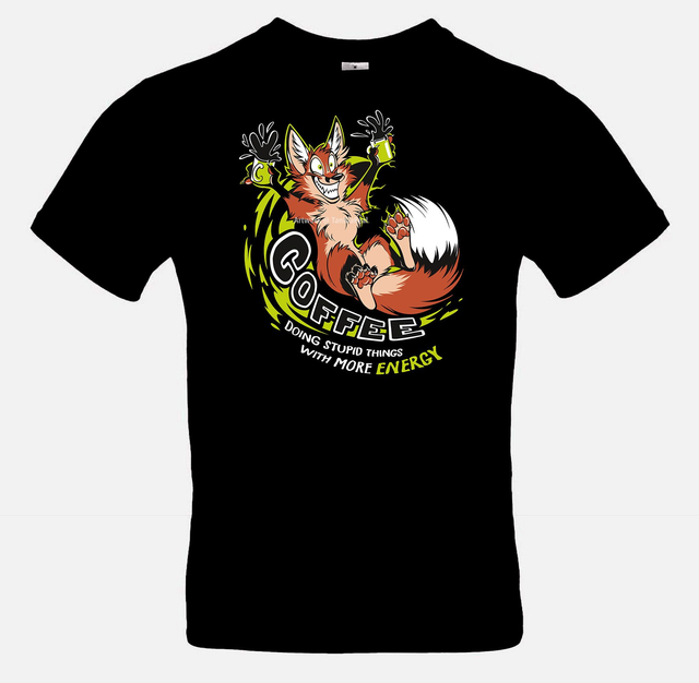 Shirt COFFEE – More Energy! (Red Fox)