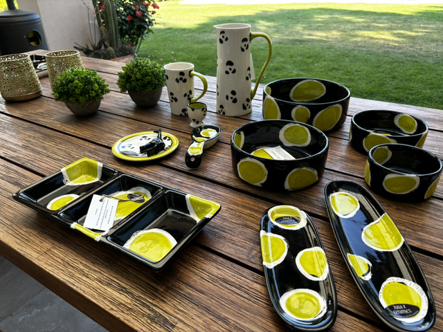 Juego cerámica Giraffe Lemon