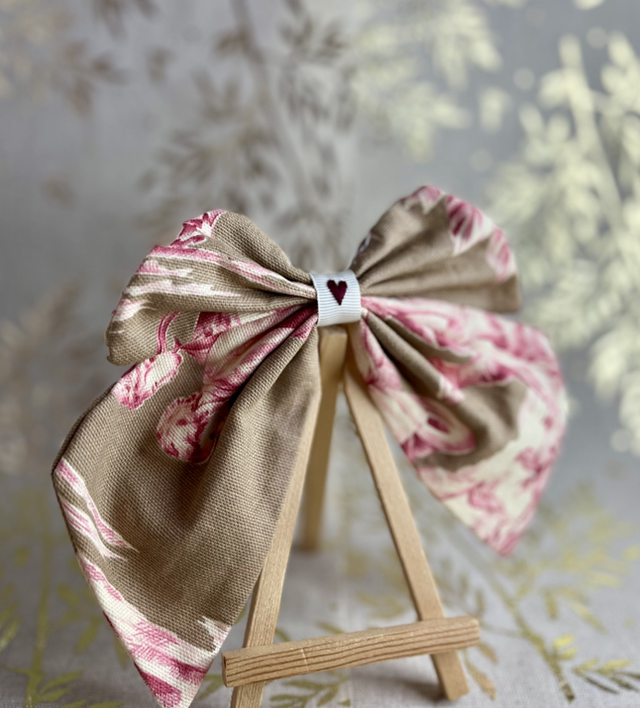 Noeud Ahora* beige et rose