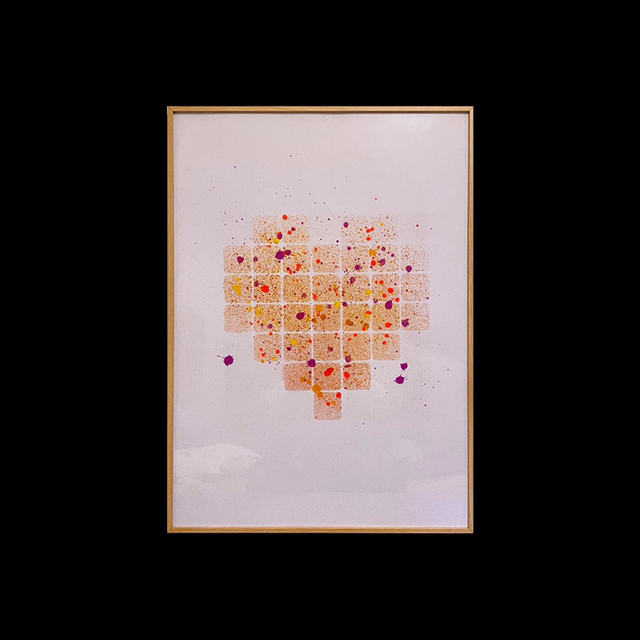 Neopixelheart 💛🧡💜 - 50x70cm / 2023