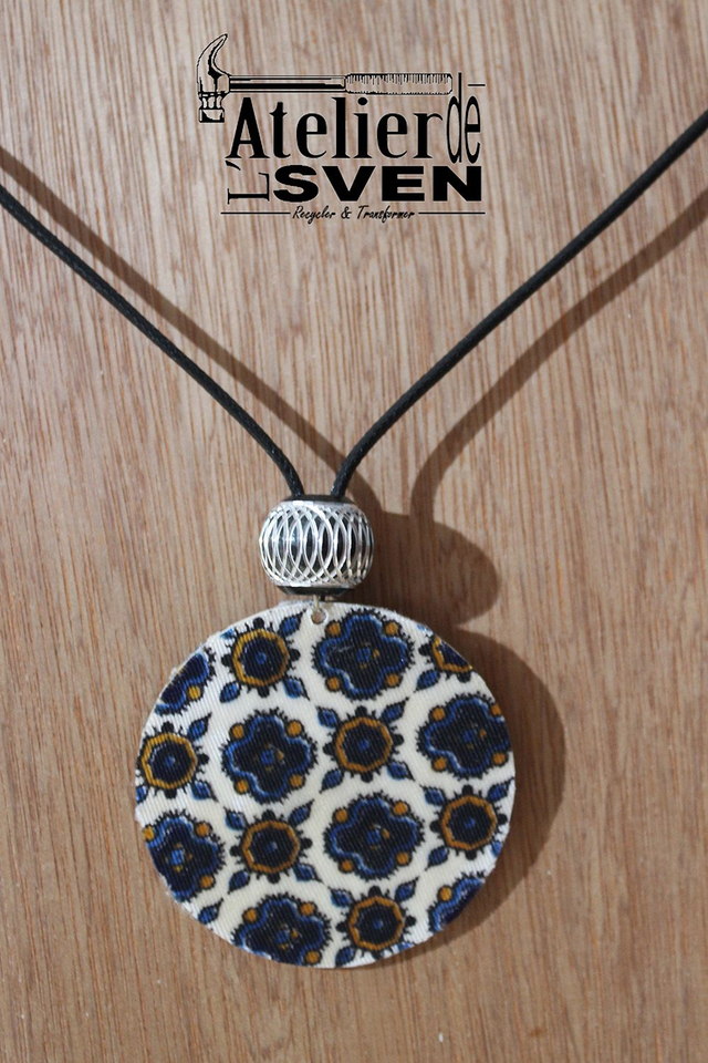 Pendentif Tissu - Disque