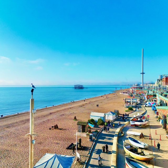 Brighton Beach Collection Greetings Card - Beachscape