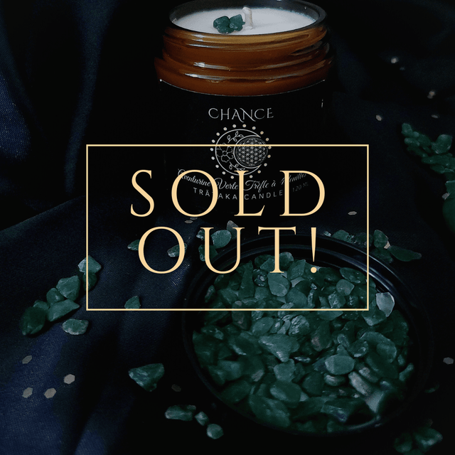 Bougie 'Chance' - Parfum Trèfle à 4 feuilles - Aventurine verte 