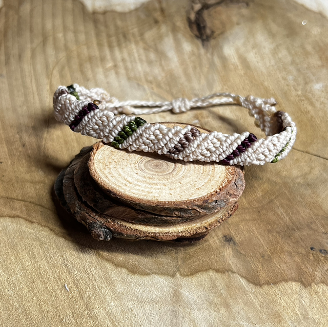 Bracelet rangs beige