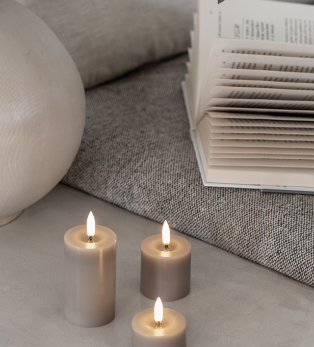 Pillar Candle Sandstone Melted 5 x 4,5 cm