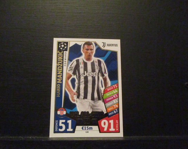 Mario Mandzukic - UEFA Champions League Match Attax 2017/18 Original Trading Card #438
