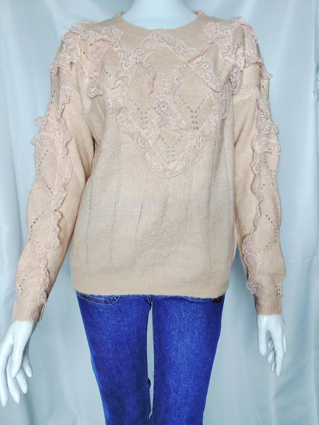🌈 Pull Rose Femme Taille Unique Jusqu&#039;à un 44 Dentelle Elégante, Doux et Tes Chic 🌈