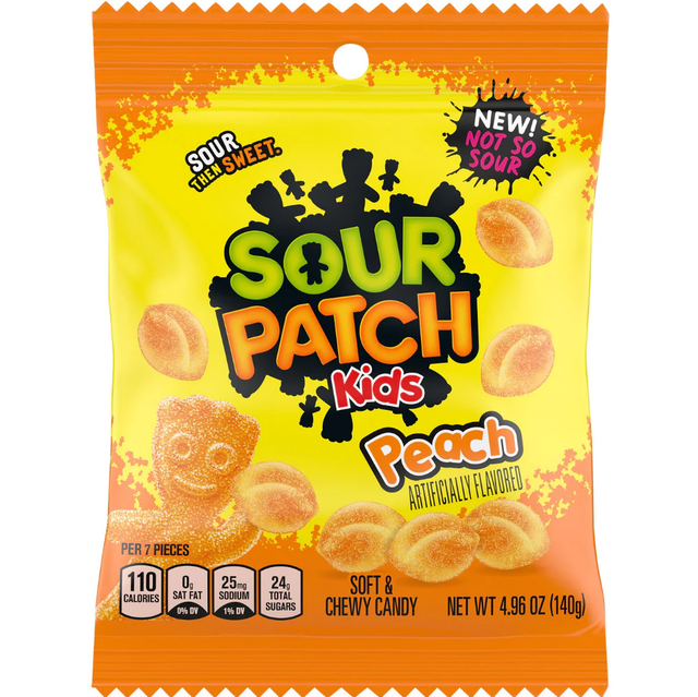 Sour Patch Kids Peach Peg Bag (141g)