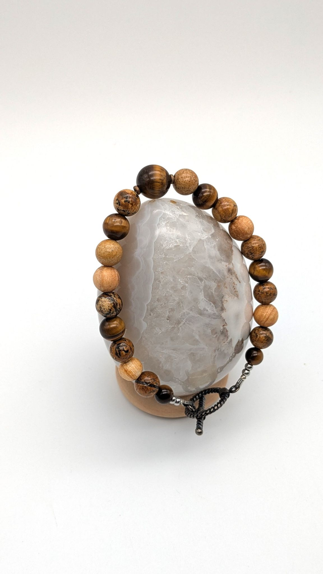 Œil de Tigre, Jaspe Paysage et Palo Santo