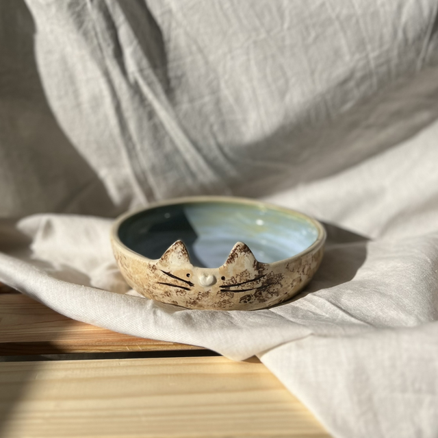 Katzenschüssel hellblau 001