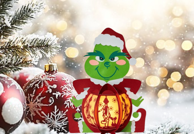 Lanterne Grinch Noël 