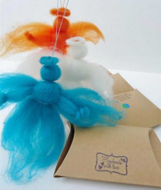 Floating angel - tree decoration, christening gift