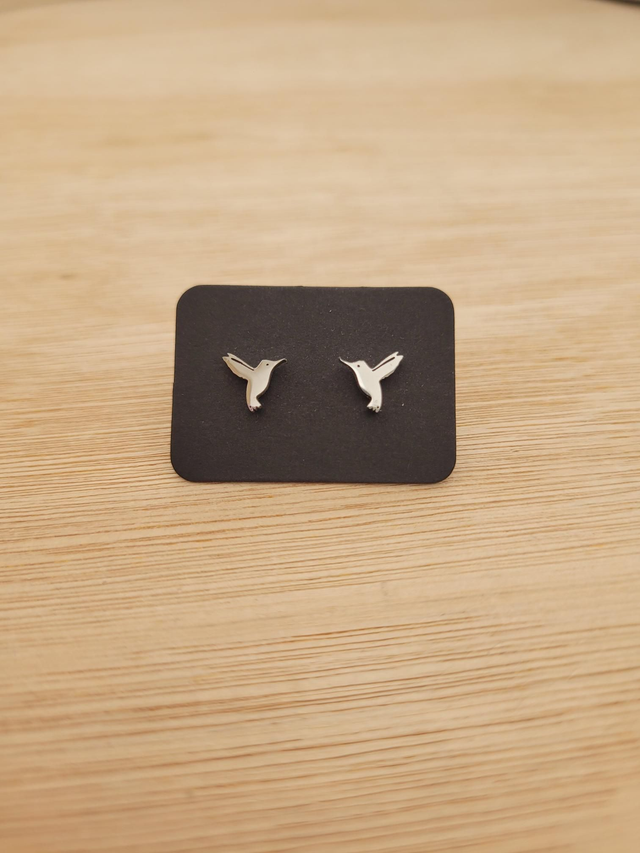 Stainless steel Hummingbird stud earrings - SL-012