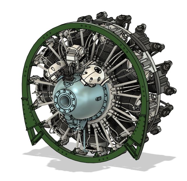 1/32 P-47D Thunderbolt engine for Hasegawa ref: ED-32007