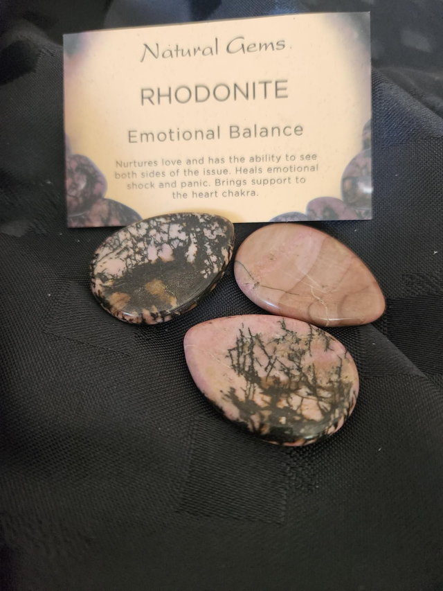 RHODONITE thumb stone 