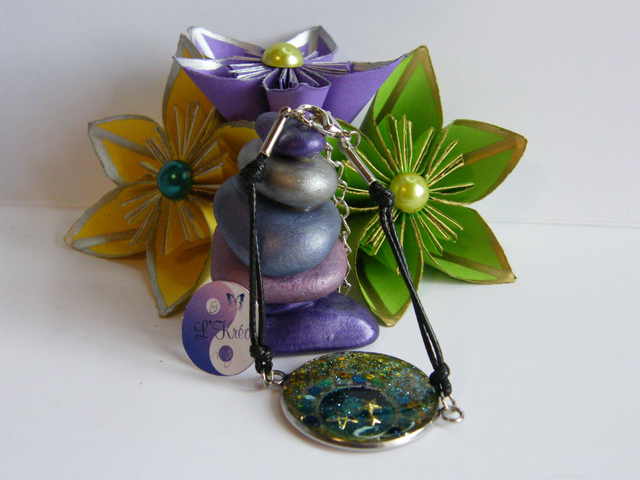 Etoiles et paillettes Bleu/Jaune