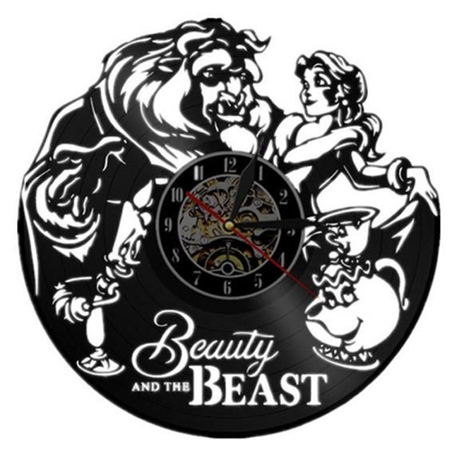 RELOJ DE PARED LA BELLA Y LA BESTIA 30cm X 30cm