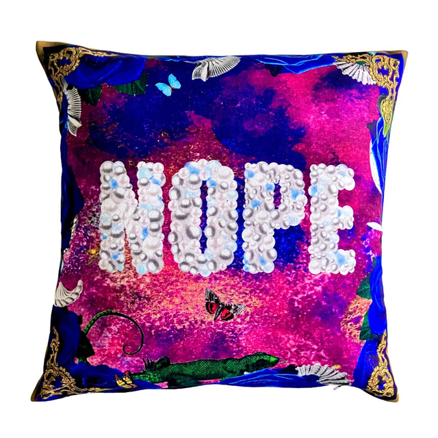 &quot;Nope&quot; Cushion Cover by House of Frisson