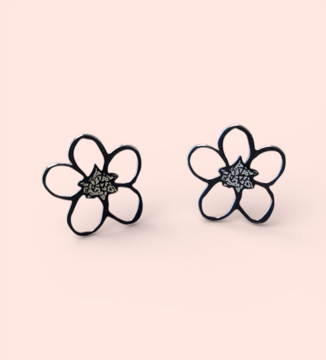 Forget me not sterling silver studs 