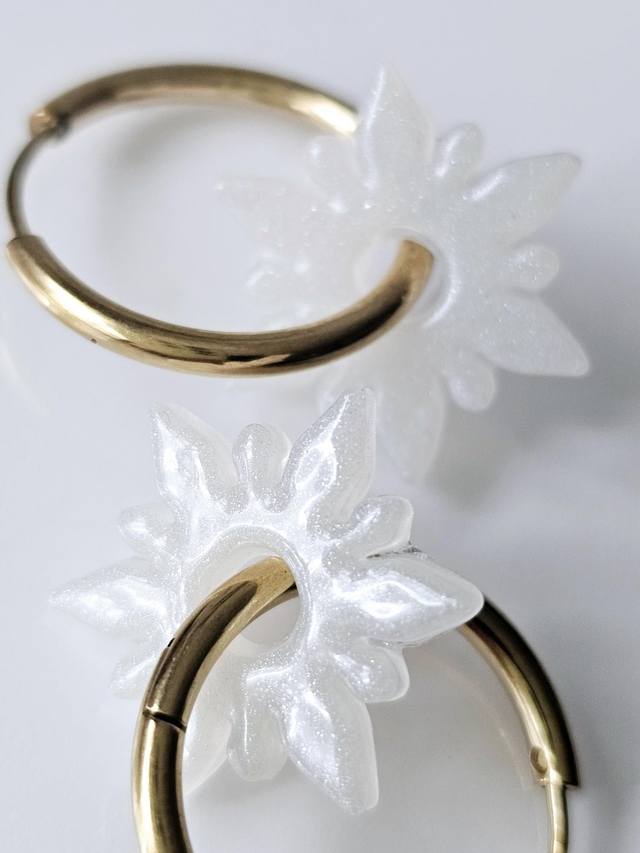 CREOLES PAMPILLES LULU BLANC IRISE