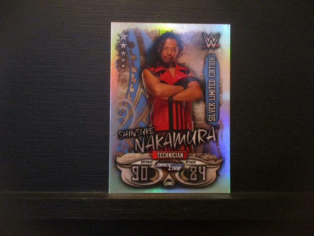 Shinsuke Nakamura - Slam Attax Live Silver Limited Edition Original Trading Card #LEMG