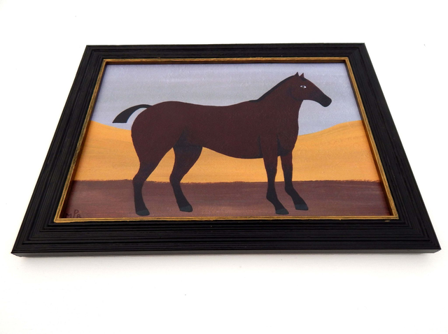 Framed Fine Art Print - Naive Prize Bay Horse
