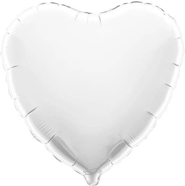 18" WHITE HEART PACKAGED FOIL