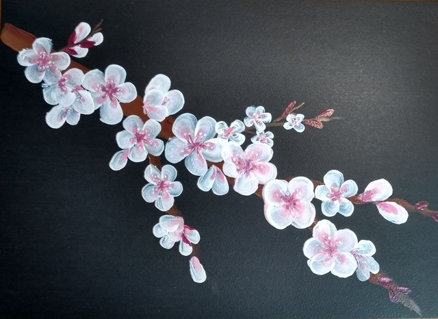 Fleurs de cerisier - acrylique