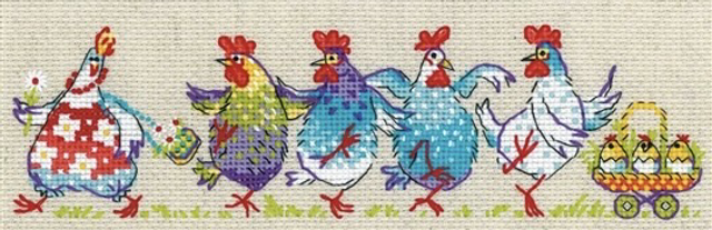 RIOLIS Cluck-Cluck Counted Cross Stitch Kit