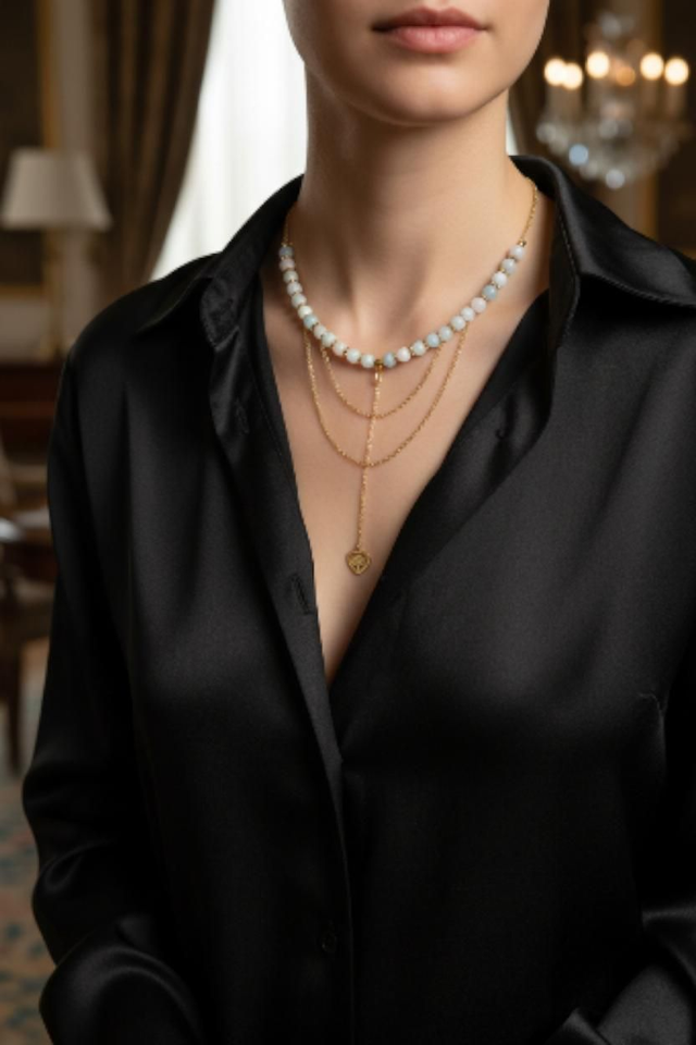 Collier Morganite ~Tendresse &amp; Sérénité