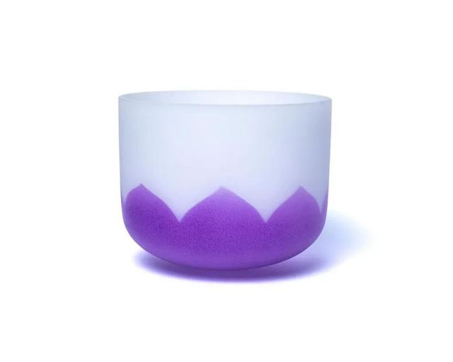 Bol chantant en cristal lotus 7ème chakra violet petit modèle