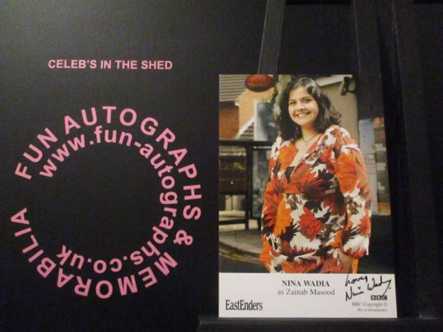 Nina Wadia (Zainab Masood) Authentic Autographed EastEnders 6x4 Cast Card