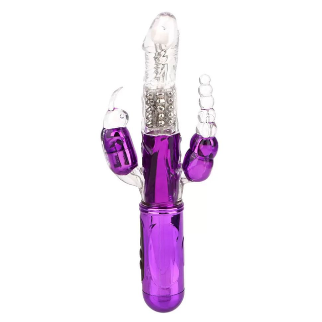 Vibrador Rotativo Triplo Prazer