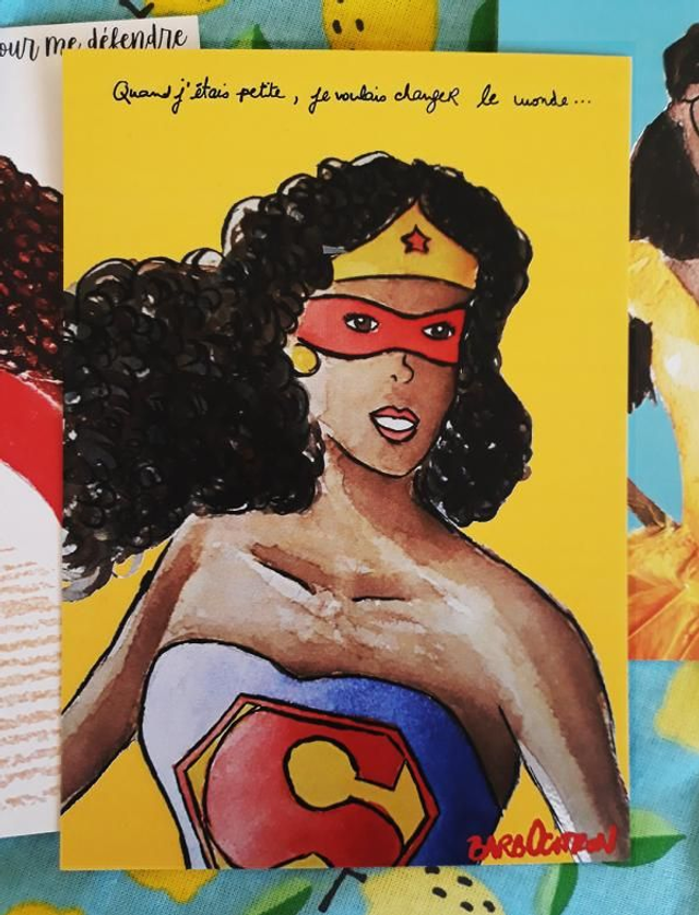 Carte super héroïne