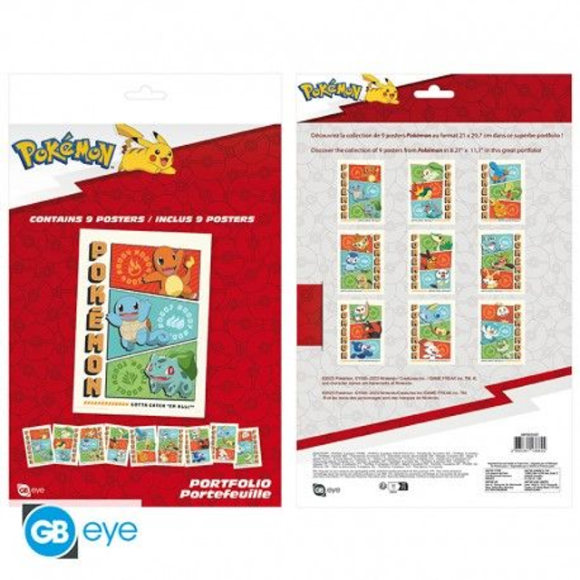 Pokemon: Kanto Starters 9 Poster Pack