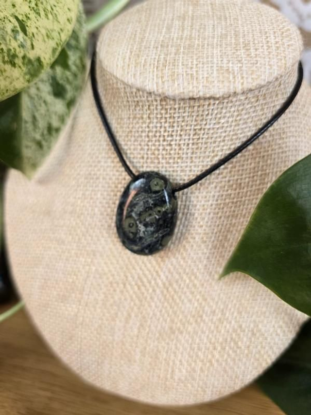 Jaspe Kambaba - Pendentif pierre roulée 