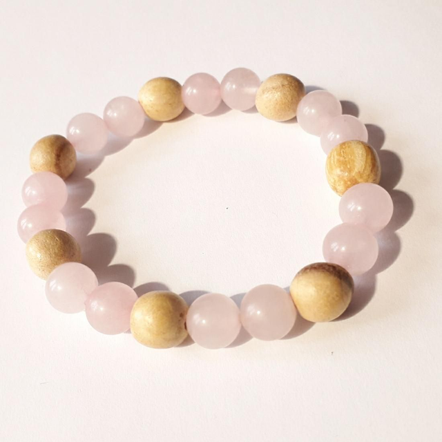 Rose Quartz Palo Santo Bracelet